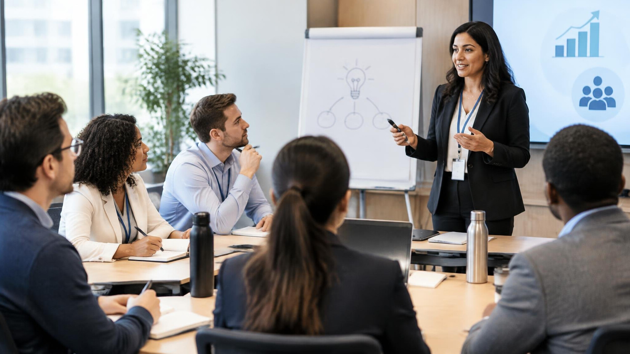 business professionals in workshop